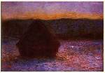 Meule, Degel, Soleil Couchant - Claude Monet