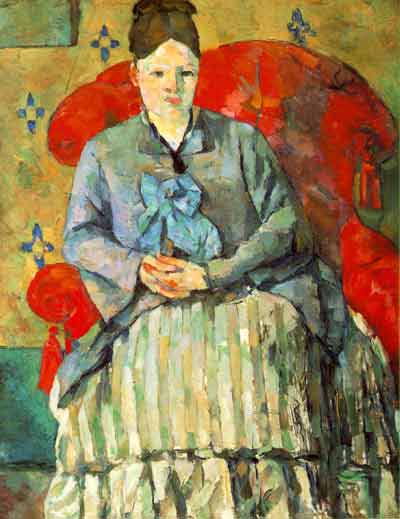 Paul Cezanne Hortense Fiquet In A Striped Skirt
