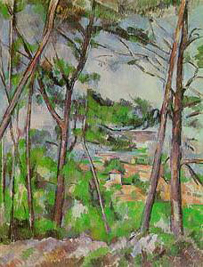 Paul Cezanne Landscape Near Aix, The River Plain of The Arc Riv