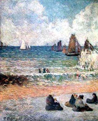 Paul Gauguin The Beach at Dieppe