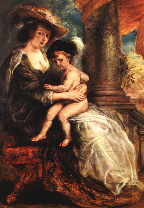 RUBENS Pieter Pauwel Helena Fourment with her Son Francis