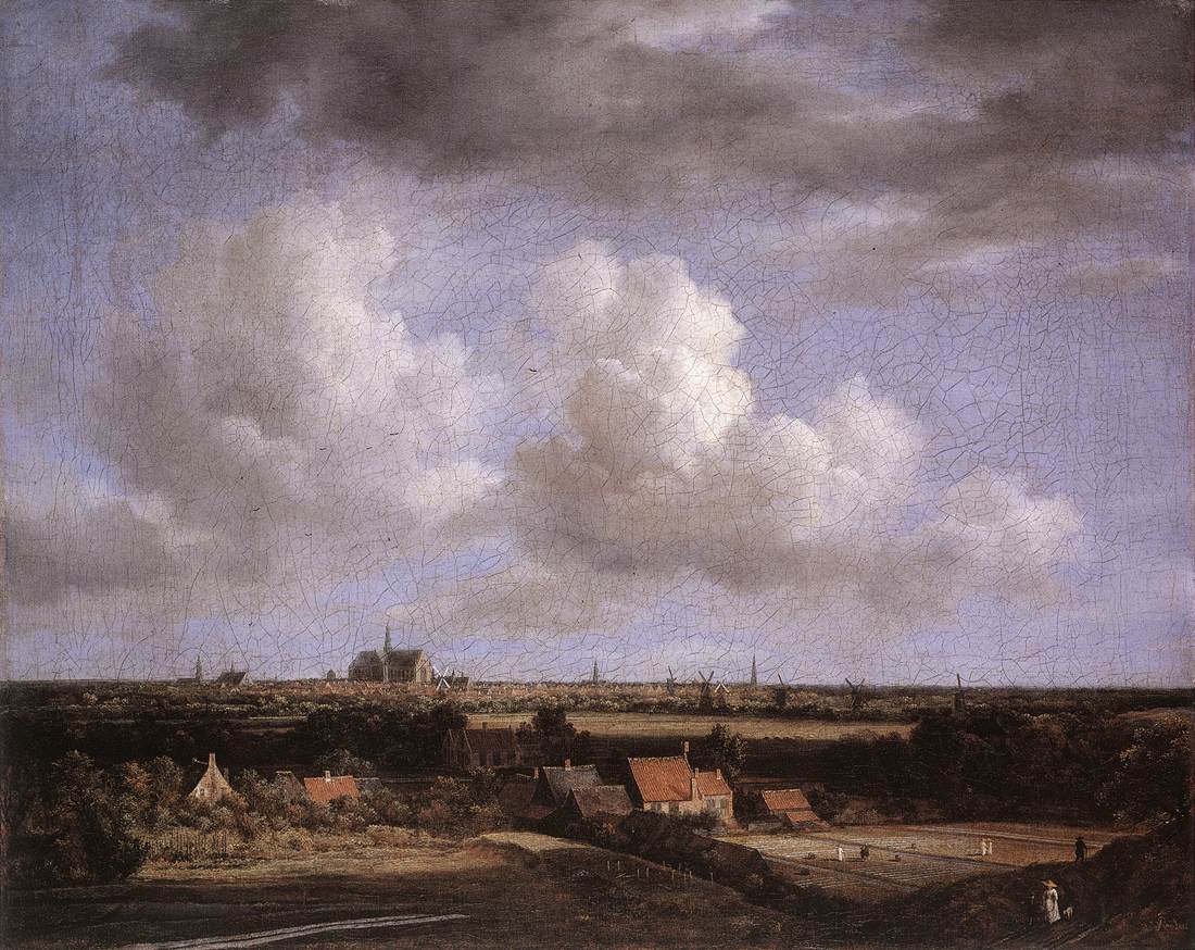 RUISDAEL Jacob Isaackszon van Landscape with a View of Haarlem