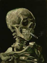 Skull of a Skeleton with Burning Cigarette, Antwerp 1885-1886 - Vincent Van Gogh