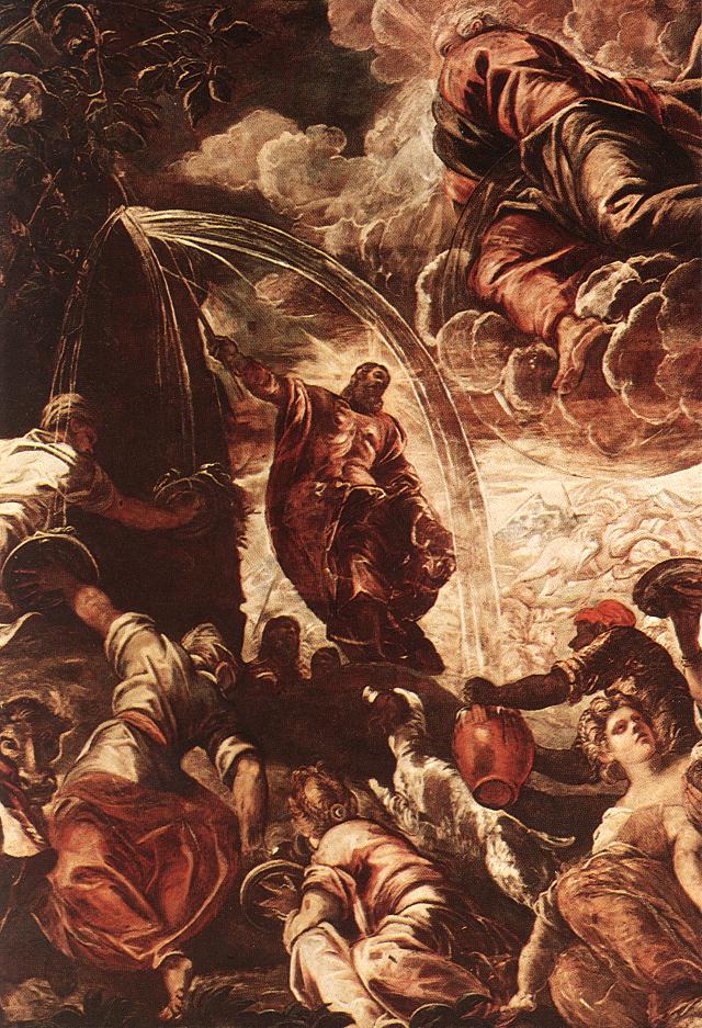 TINTORETTO Moses Drawing Water from the Rock detail