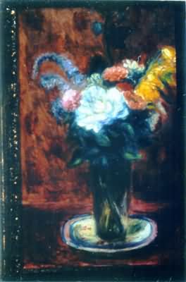 William Glackens White Rose and Other Flowers