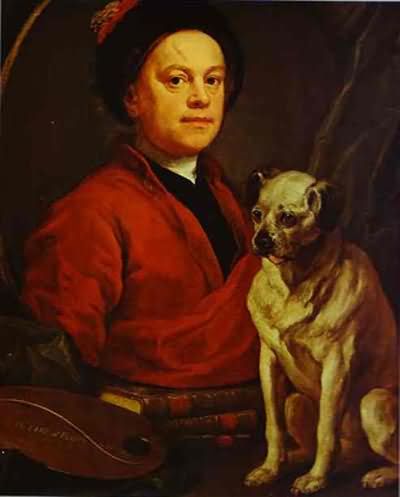 William Hogarth Self Portrait with Pug Dog