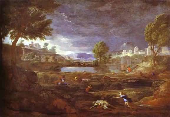 Nicolas Poussin Landscape with Pyram and Thisbe