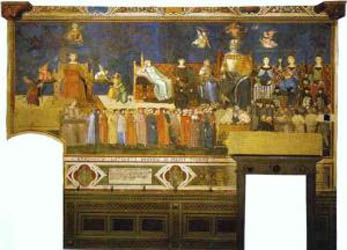 Ambrogio Lorenzetti Allegory of Good Government Top right Allegorica