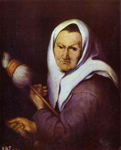 Bartolome Esteban Murillo Old Woman with a Distaff