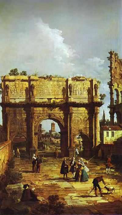 Canaletto Rome the Arch of Constantine