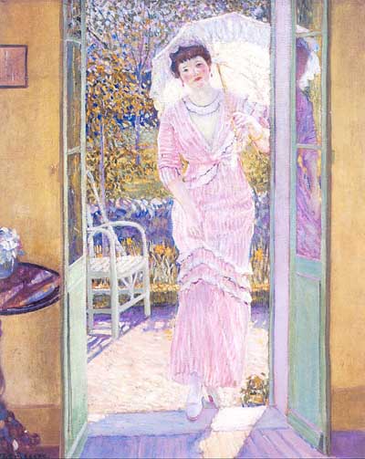 Frederick Carl Frieseke In the Doorway Good Morning