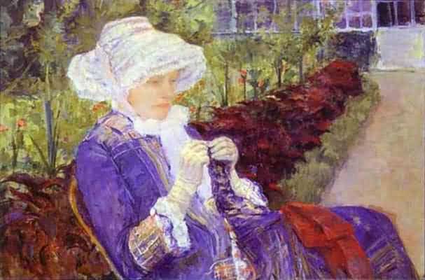 Mary Cassatt Lydia Crocheting in the Garden at Marly