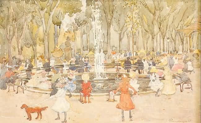 Maurice Prendergast In Central Park New York