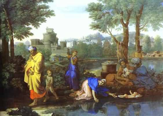 Nicolas Poussin Baby Moses Saved from the River