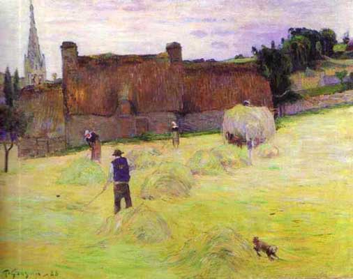 Paul Gauguin Hay Making in Brittany