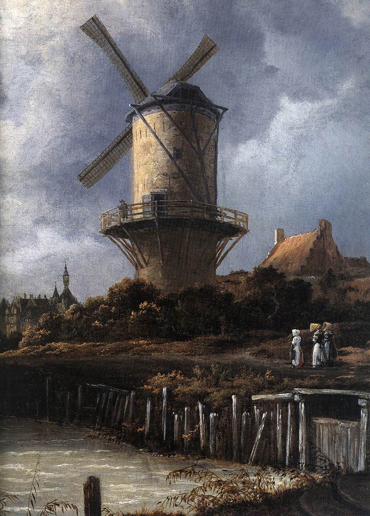 RUISDAEL Jacob Isaackszon van The Windmill at Wijk bij Duurstede (detail)