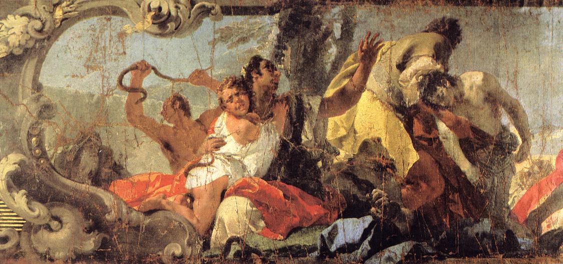 TIEPOLO Giovanni Battista The Scourge of the Serpents detail