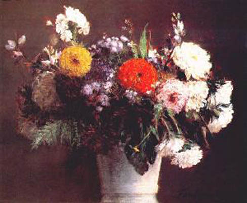 Henri Fantin Latour Still Life With Chrysanthemums