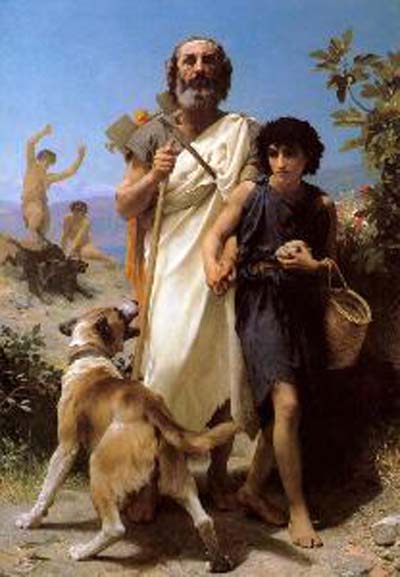 Adolphe-William Bouguereau Homer and His Guide