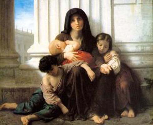 Adolphe-William Bouguereau Indigent Family (Charity)