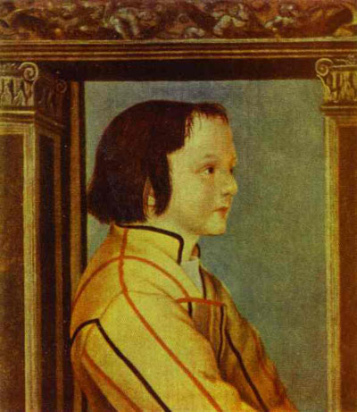 Ambrosius Holbein Portrait of a Boy with Chestnut Hair