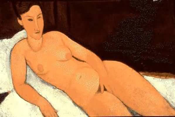 Amedeo Modigliani Nude with Coral Necklace