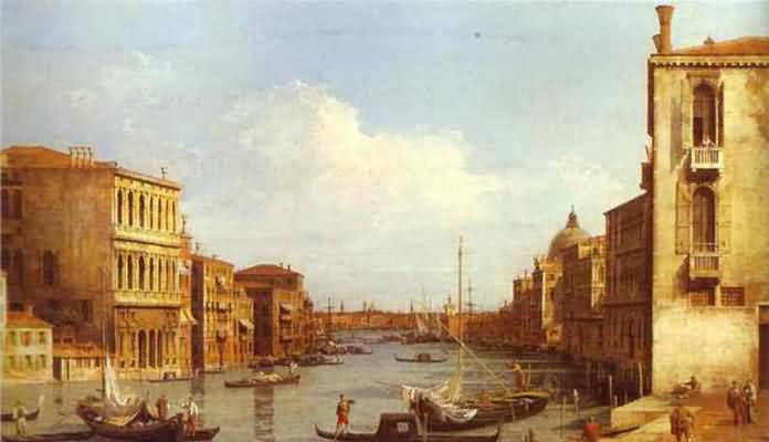 Canaletto The Grand Canal from Campo S. Vio towards the Bacino