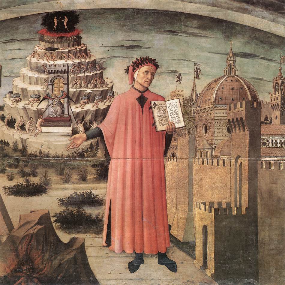 Domenico Di Michelino Dante and the Three Kingdoms detail