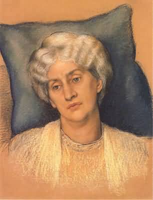 Evelyn de Morgan Portrait of Jane Morris Study for The Hourglass