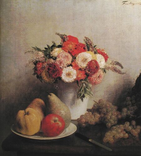 Fantin Latour Henri Stilleben mit blumen und fruechten