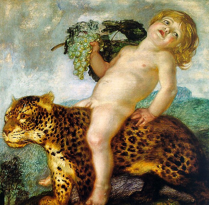 Franz von Stuck Boy Bacchus Riding on a Panther 1901