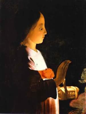 Georges de La Tour Education of the Virgin Detail