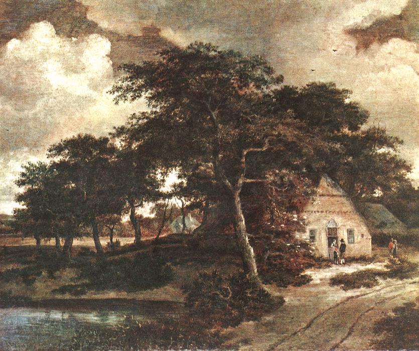 HOBBEMA Meyndert Landscape with a Hut