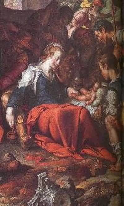 Joachim Wtewael Adoration of the Shepherds detail