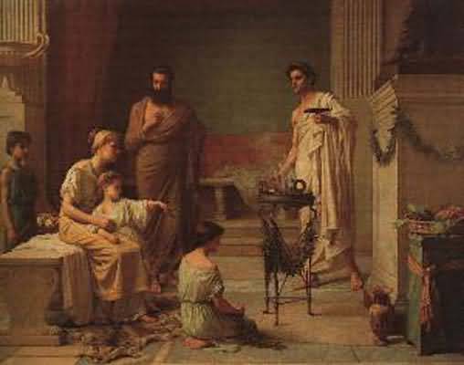 John William Waterhouse A Sick Child brought into the Temple of Aesculapiu