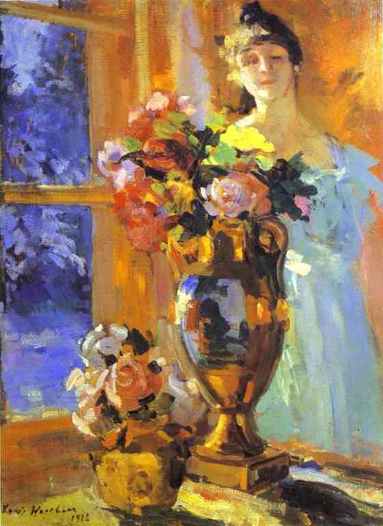 Korovin Constantin Still Life with Z Pertseva s Portrait