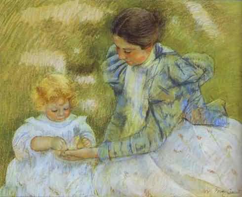 Mary Cassatt Mother Playing with Her Child