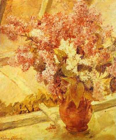 Mary Cassatt Vase of Lilacs (Lilacs in a Window)