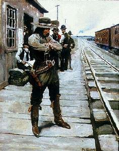 Newell Convers Wyeth Hungry But Stern On The Depot Platform
