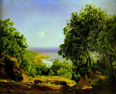 Nikolay Gay Livorno Road to the Sea at Antiniano near Livorno