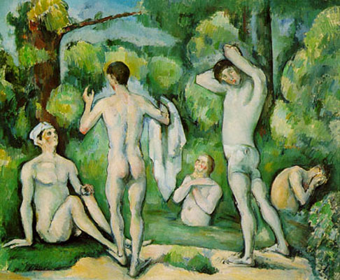 Paul Cezanne Les cinq baigneurs