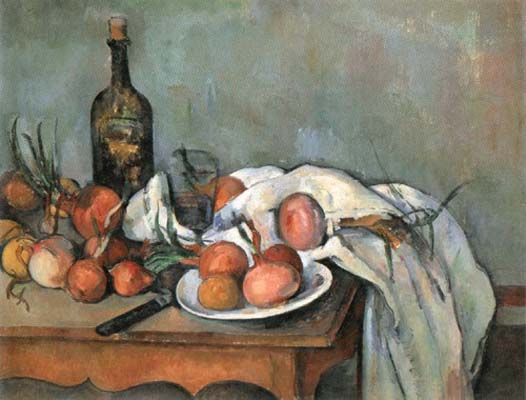 Paul Cezanne Still Life With Onions And Bottle