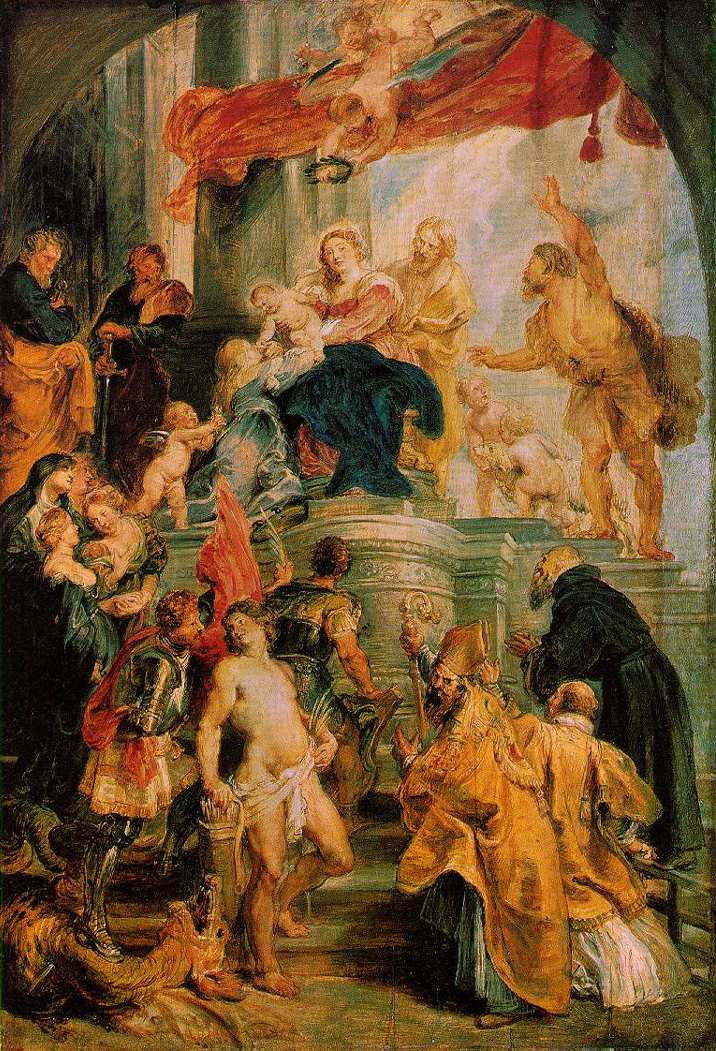 RUBENS Pieter Pauwel Virgin and Child Enthroned with Saints