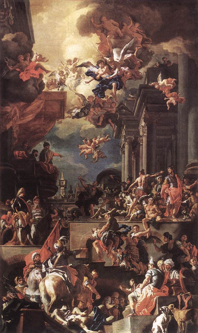 SOLIMENA Francesco The Massacre of the Giustiniani at Chios