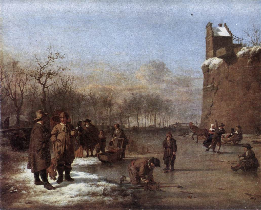 VELDE Adriaen van de Amusement on the Ice