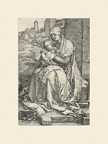 Duerer Albrecht Maria mit Kind an der mauer 1514