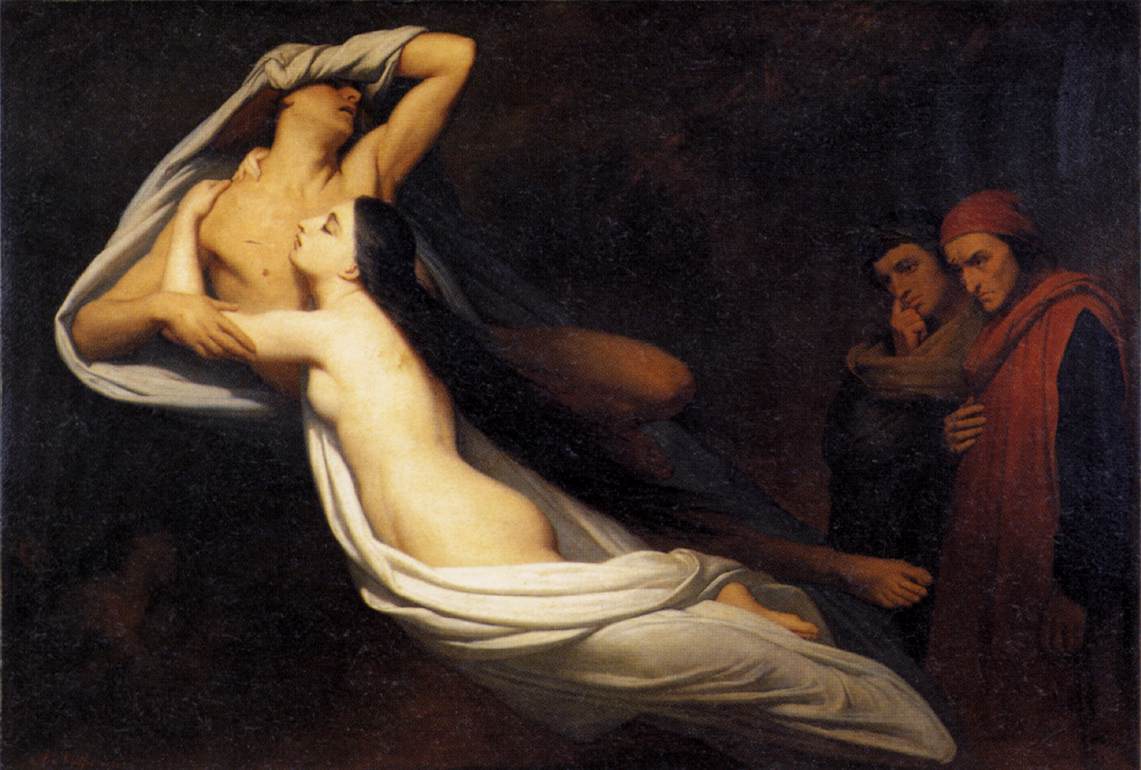 SCHEFFER Ary The Ghosts of Paolo and Francesca Appear to Dante and Virgil 2