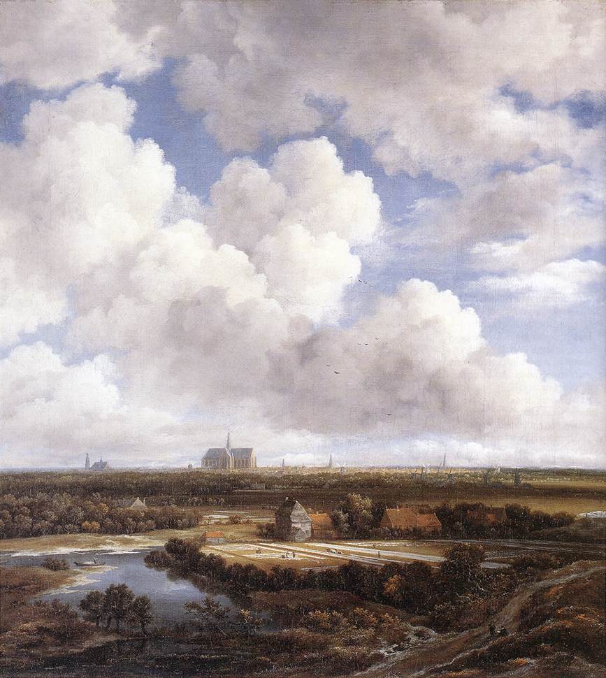 RUISDAEL Jacob Isaackszon van View of Haarlem with Bleaching Grounds