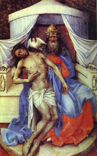 Robert Campin Mourning Trinity (Throne of God)