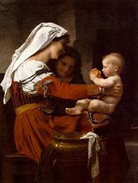 Adolphe-William Bouguereau Maternal Admiration